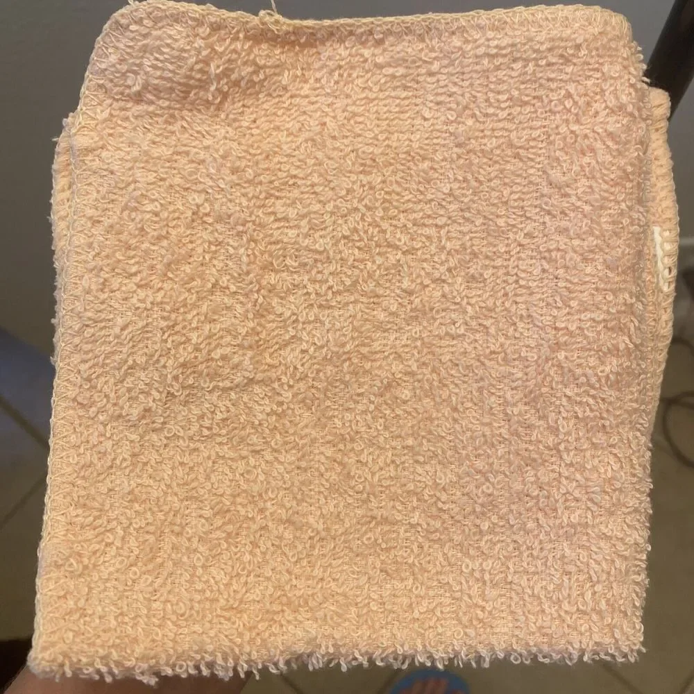 COPY - New Peach Pink Wash Cloths 12”x 12” Face Towels shop towels rags PACK O…
